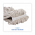 Mop Head, Economical Lie-Flat Head, Cotton Fiber, 32 oz, White, 12/Carton (732C)