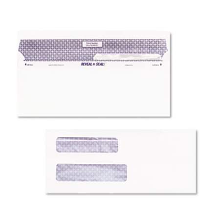 Quality Park Reveal-N-Seal Envelope, #8 5/8, Commercial Flap, Self-Adhesive Closure, 3.63 x 8.63, White, 500/Box (67539)