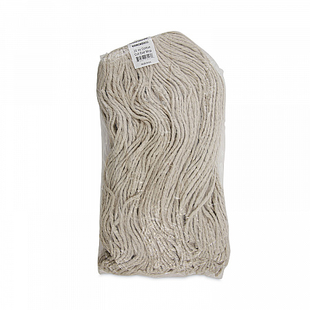 Mop Head, Economical Lie-Flat Head, Cotton Fiber, 32 oz, White, 12/Carton (732C)