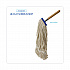 Mop Head, Lie-Flat Head, Cotton Fiber, 24 oz, White, 12/Carton (824C)
