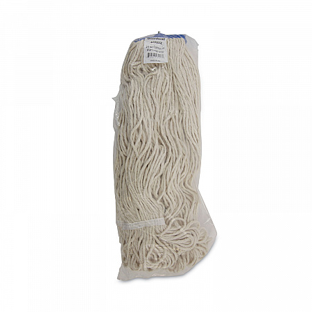 Mop Head, Lie-Flat Head, Cotton Fiber, 24 oz, White, 12/Carton (824C)