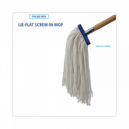 Mop Head, Lie-Flat Head, Rayon Fiber, 24 oz, White, 12/Carton (824R)