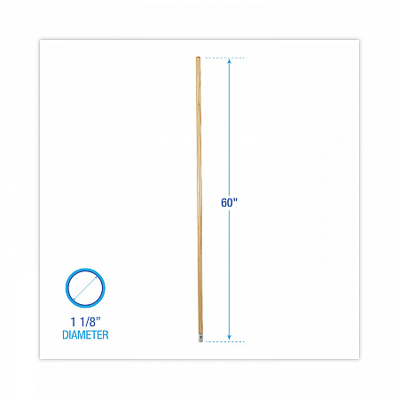 Lie-Flat Screw-In Mop Handle, 1.13