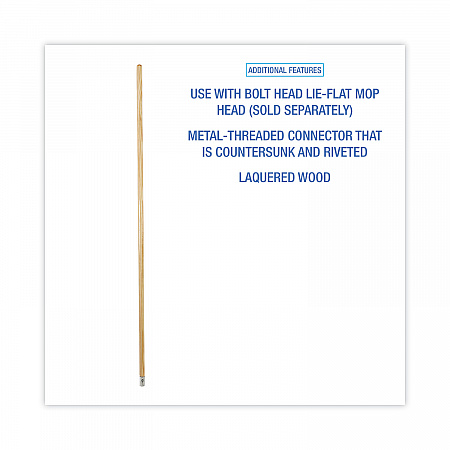 Lie-Flat Screw-In Mop Handle, 1.13