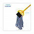 Mop Head, Loop-End, Cotton with Scrub Pad, Medium, 12/Carton (902BL)