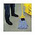Mop Head, Loop-End, Cotton with Scrub Pad, Medium, 12/Carton (902BL)