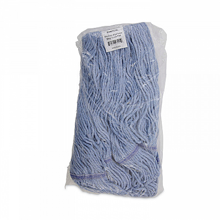 Mop Head, Loop-End, Cotton with Scrub Pad, Medium, 12/Carton (902BL)