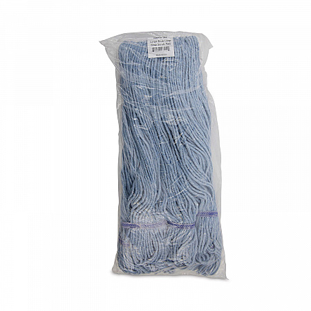 Mop Head, Loop-End, Cotton with Scrub Pad, Large, 12/Carton (903BL)