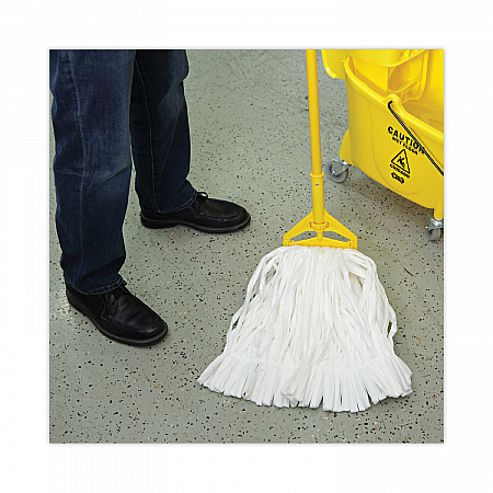 Mop Head, Looped, Enviro Clean With Tailband, Cotton/Synthetic, Medium, White, 12/Carton (8002)