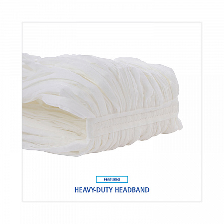 Mop Head, Looped, Enviro Clean With Tailband, Cotton/Synthetic, Medium, White, 12/Carton (8002)
