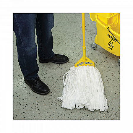 Mop Head, Looped, Enviro Clean With Tailband, Cotton/Synthetic, Large, White, 12/Carton (8003)
