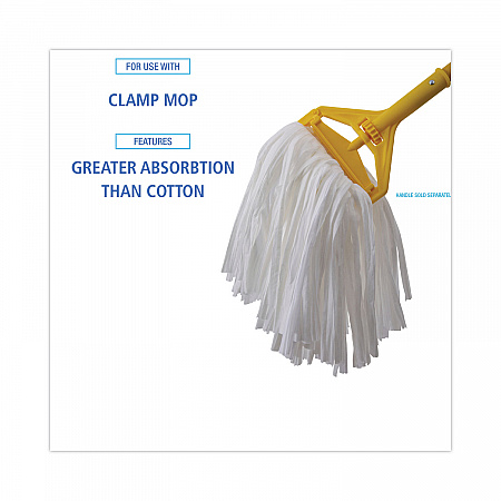Nonwoven Cut End Edge Mop, Rayon/Polyester, #20, White, 12/Carton (BW2020)