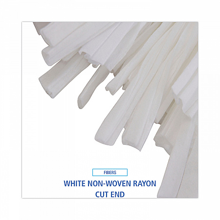Nonwoven Cut End Edge Mop, Rayon/Polyester, #20, White, 12/Carton (BW2020)
