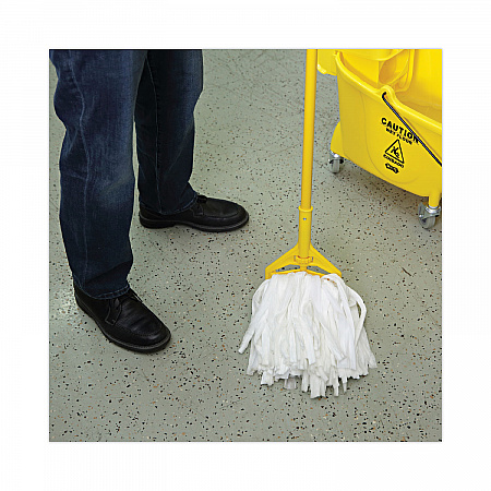 Nonwoven Cut End Edge Mop, Rayon/Polyester, #20, White, 12/Carton (BW2020)