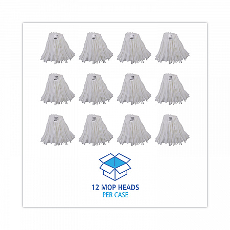 Nonwoven Cut End Edge Mop, Rayon/Polyester, #20, White, 12/Carton (BW2020)