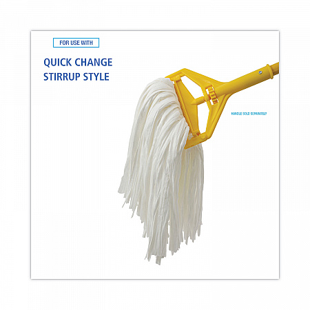 Nonwoven Cut End Edge Mop, Rayon/Polyester, #24, White, 12/Carton (BW2024)