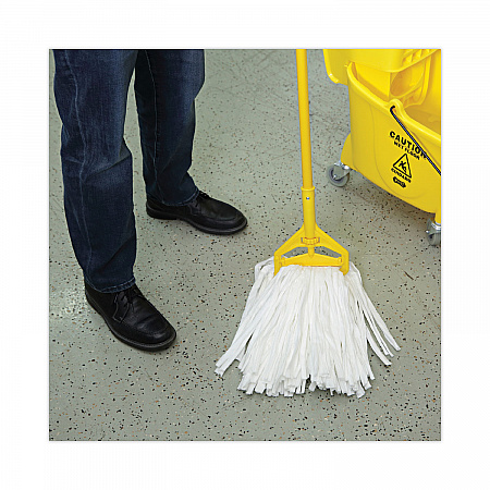 Nonwoven Cut End Edge Mop, Rayon/Polyester, #24, White, 12/Carton (BW2024)