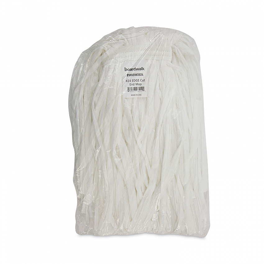 Nonwoven Cut End Edge Mop, Rayon/Polyester, #24, White, 12/Carton (BW2024)