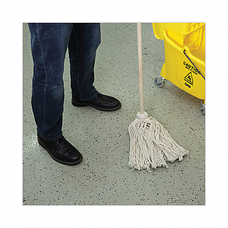 Cotton Deck Mop, #24 White Cotton Head, 50