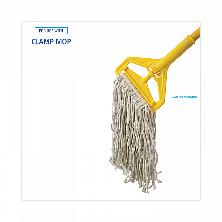 Mop Head, Cotton, Cut-End, White, 4-Ply, #16 Band, 12/Carton (CM02016S)