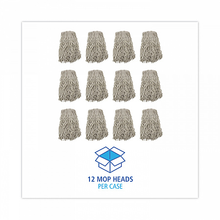 Cotton Mop Head, Cut-End, #32, White, 12/Carton (CM02032S)