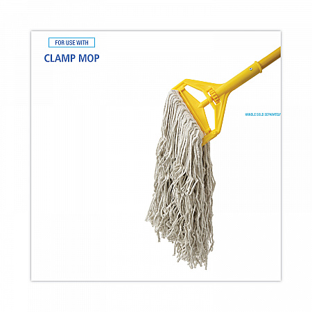 Banded Cotton Mop Heads, 24 oz, White, 12/Carton (CM20024)