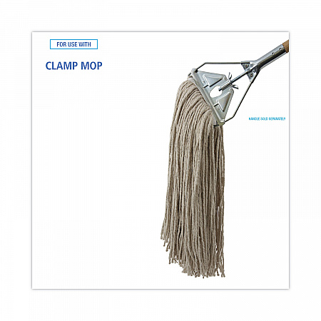 Mop Head, Cotton, Cut-End, White, 4-Ply, 32 oz, 12/Carton (CM20032)