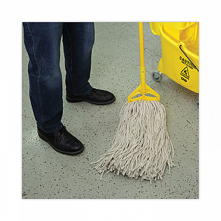 Mop Head, Cotton, Cut-End, White, 4-Ply, 32 oz, 12/Carton (CM20032)