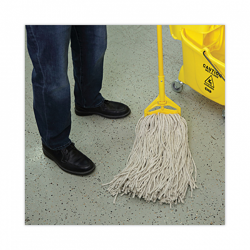 Mop Head, Cotton, Cut-End, White, 4-Ply, 32 oz, 12/Carton (CM20032)