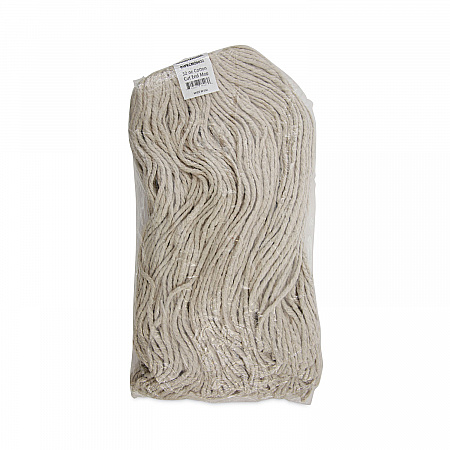 Mop Head, Cotton, Cut-End, White, 4-Ply, 32 oz, 12/Carton (CM20032)