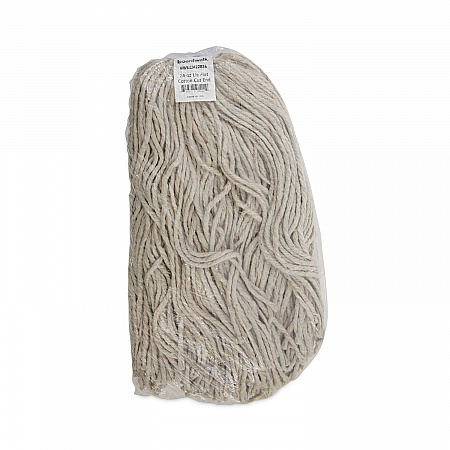 Mop Head, Lie-Flat Head, Cotton Fiber, 24 oz., White, 12/Carton (CM22024)