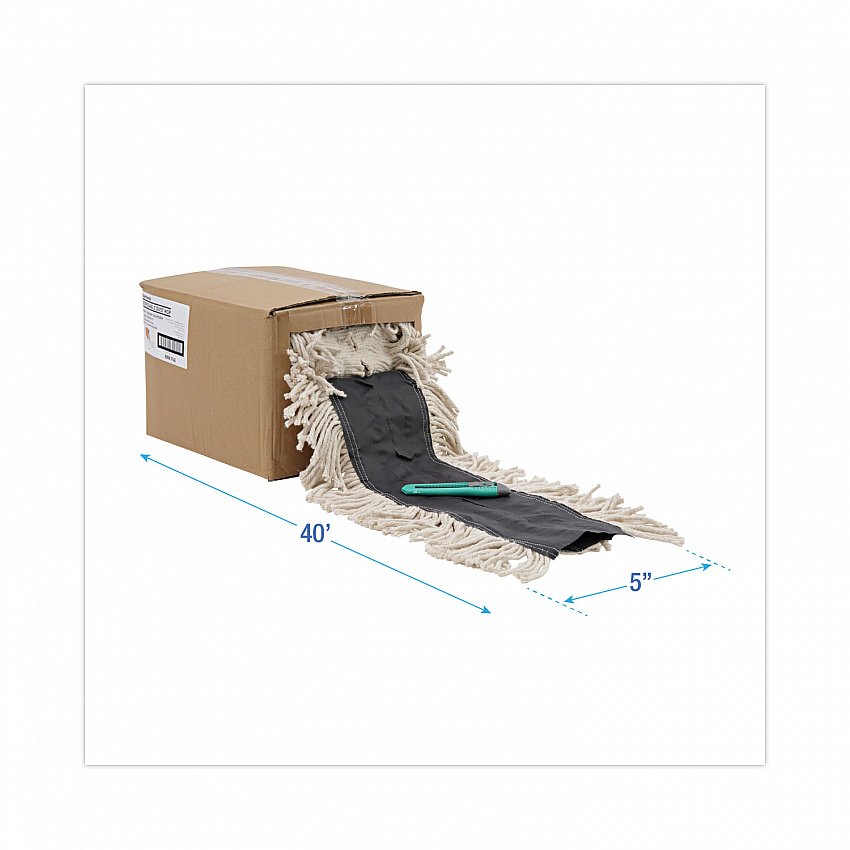 Flash Forty Disposable Dust Mop Heads, Cotton, 5", Natural (FF40)