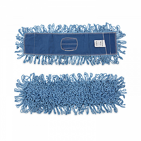 Dry Mopping Kit, 24 x 5 Blue Synthetic Head, 60