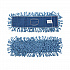 Dry Mopping Kit, 24 x 5 Blue Synthetic Head, 60