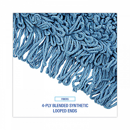 Dry Mopping Kit, 36 x 5 Blue Blended Synthetic Head, 60