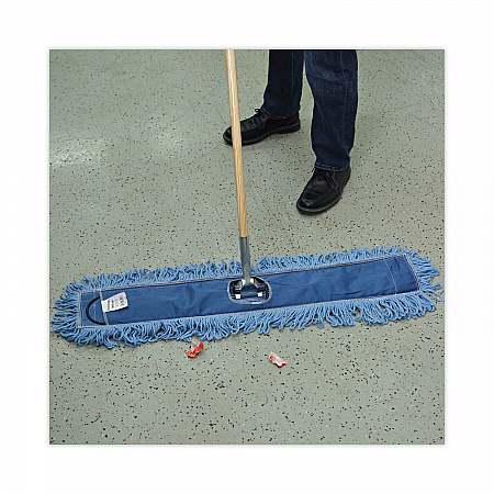 Dry Mopping Kit, 36 x 5 Blue Blended Synthetic Head, 60