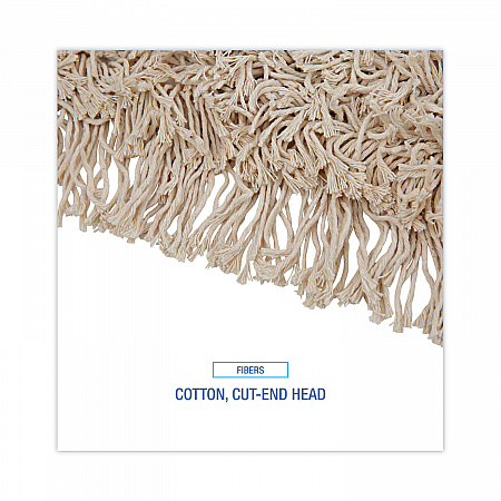 Cotton Dry Mopping Kit, 24 x 5 Natural Cotton Head, 60
