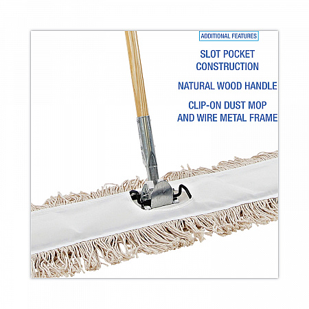 Cotton Dry Mopping Kit, 36 x 5 Natural Cotton Head, 60