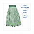 Microfiber Looped-End Wet Mop Head, Large, Green, 12/Carton (MWTLGCT)