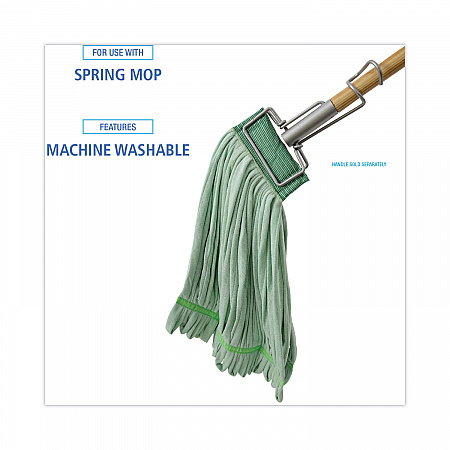 Microfiber Looped-End Wet Mop Head, Large, Green, 12/Carton (MWTLGCT)