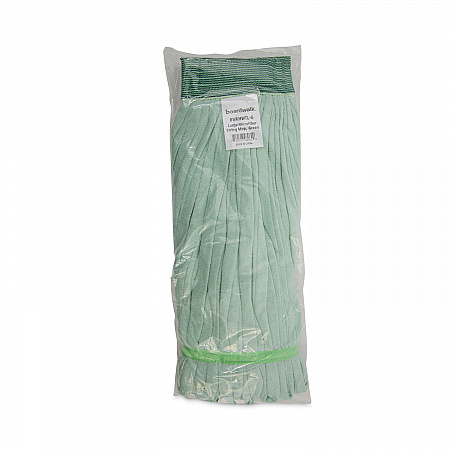 Microfiber Looped-End Wet Mop Head, Large, Green, 12/Carton (MWTLGCT)