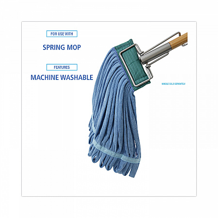 Microfiber Looped-End Wet Mop Heads, Medium, Blue, 12/Carton, 12/Carton (MWTMBCT)