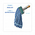 Microfiber Looped-End Wet Mop Heads, Medium, Blue, 12/Carton, 12/Carton (MWTMBCT)
