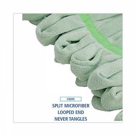 Microfiber Looped-End Wet Mop Head, Medium, Green (MWTMG)