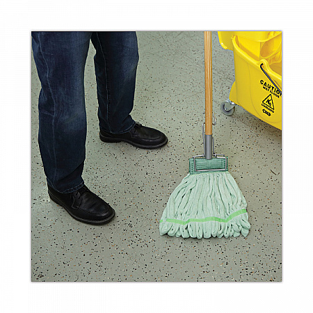 Microfiber Looped-End Wet Mop Head, Medium, Green (MWTMG)