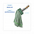 Microfiber Looped-End Wet Mop Heads, Medium, Green, 12/Carton (MWTMGCT)