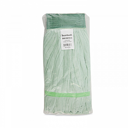 Microfiber Looped-End Wet Mop Heads, Medium, Green, 12/Carton (MWTMGCT)
