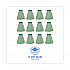 Microfiber Looped-End Wet Mop Heads, Medium, Green, 12/Carton (MWTMGCT)