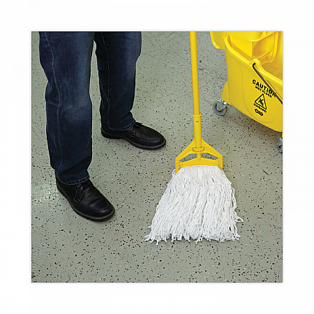 Banded Rayon Cut-End Mop Heads, #24, White, 1.25