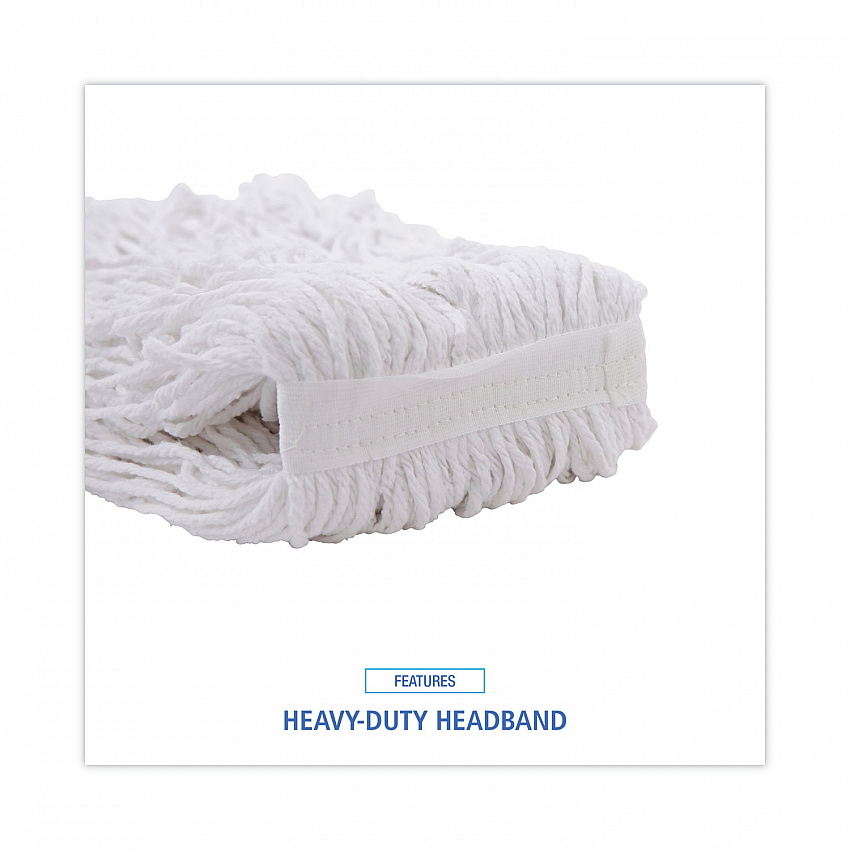 Cut-End Wet Mop Heads, Rayon, White, 12/Carton (RM03032S)